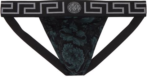 Black Barocco Jockstrap by Versace Underwear on .